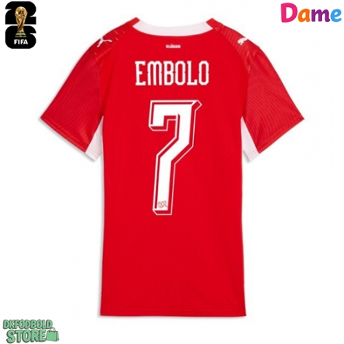 Schweiz Breel Embolo #7 Replika Hjemmebanetrøje Dame VM 2026 Kortærmet